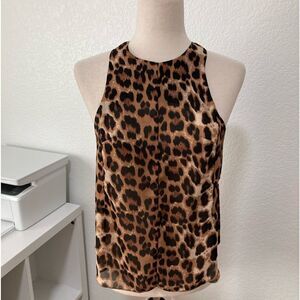 Eleven 22 leopard print high neck blouse-Small